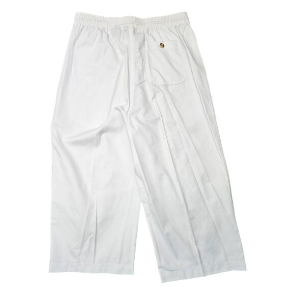 Jenny Buchanan White Drawstring Capri Pants Petite Medium NEW TAGS - Picture 5 of 9